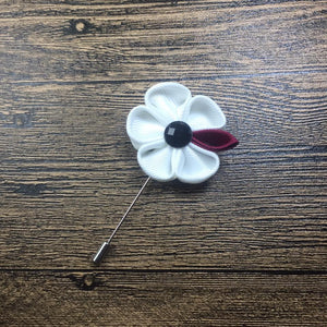 white flower lapel pin brooch online in pakistan