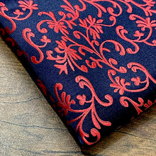 Load image into Gallery viewer, Red and Blue Paisley Floral Hankie Pocket Square For Men