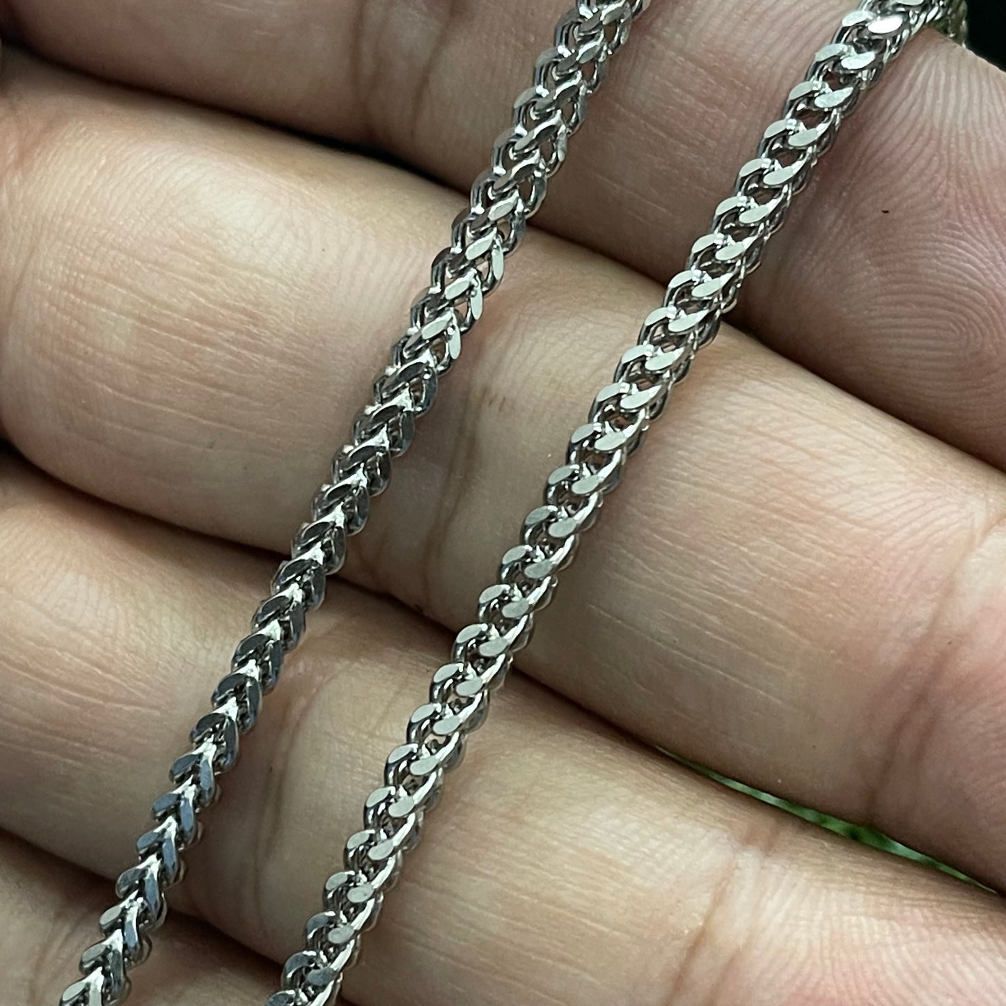 2mm Silver Square Foxtail Neck Chain For Men In Pakistan