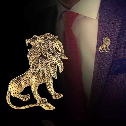 Lion King Brooch Gold