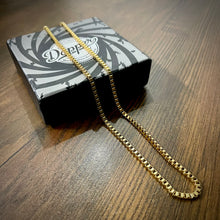 Load image into Gallery viewer, 3mm Golden Box Chain Necklace For Men Women