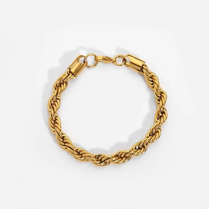 6mm Golden Rope Chain Bracelet For Men