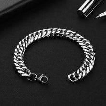 Load image into Gallery viewer, 12mm silver stainless steel bracelet for men online in Pakistan
