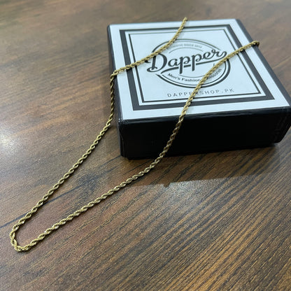 buy stainless steel rope chain golden color