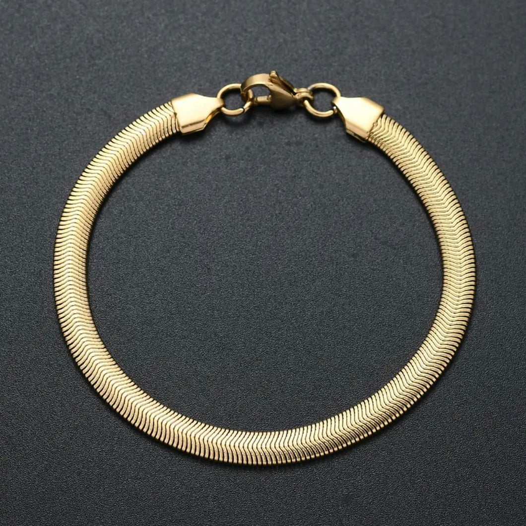 Bonheur Jewelry I Lucile Gold Snake Chain Bracelet I 158.00 – Bonheur.