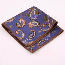 Load image into Gallery viewer, Purple floral paisley pocket square for men in pakistan