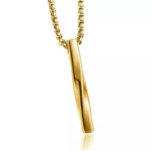 Load image into Gallery viewer, Golden Vertical Bar Pendant Necklace For Men Online In Pakistan