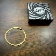 Load image into Gallery viewer, Light Weight 3mm Golden Flat Snake Bracelet For Men/Women
