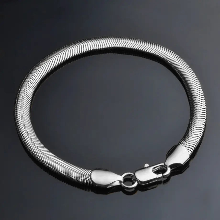 Silver Snake Chain Bracelet For Men Online In Pakistan
