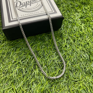 2mm Silver Square Foxtail Neck Chain For Men In Pakistan