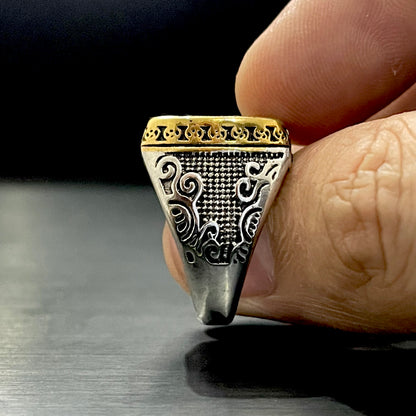 Silver Turkish rings for men online in Pakistan