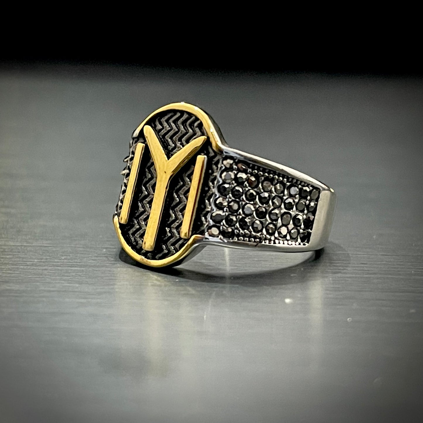 Silver kayi Ertugrul Turkish Titanium Ring Online In Pakistan | Dapper ...