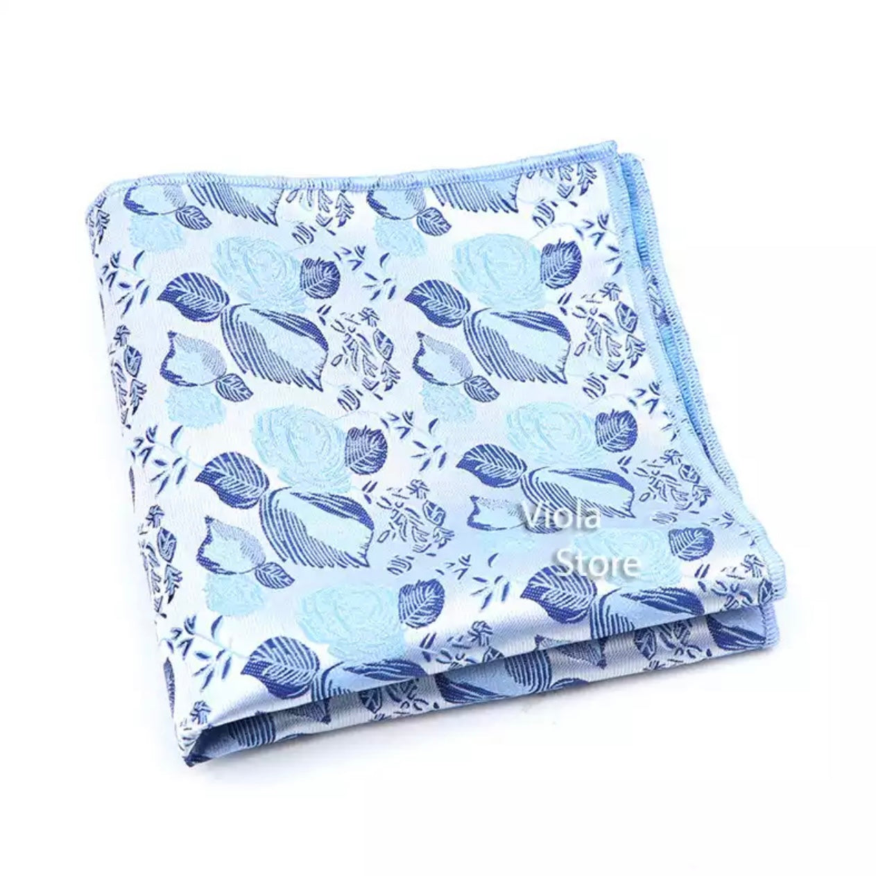 Sky Blue paisley pocket square for men in pakistan