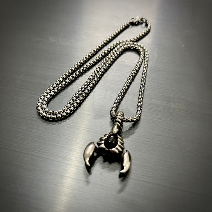 silver scorpio pendant necklace for men in pakistan