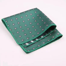 Load image into Gallery viewer, green polka dots  floral paisley pocket square for men in pakistan