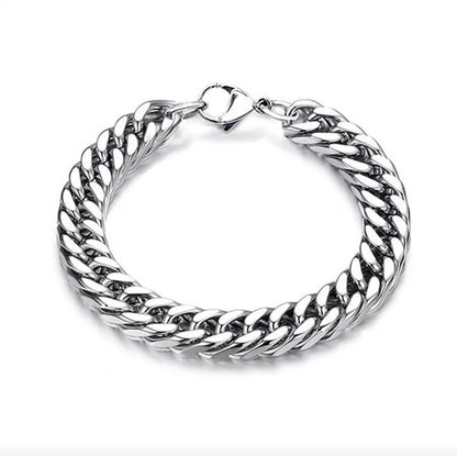 12mm silver stainless steel bracelet for men online in Pakistan