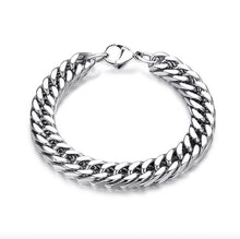 Load image into Gallery viewer, 12mm silver stainless steel bracelet for men online in Pakistan