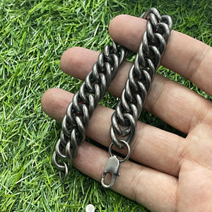 Heavy Round Curb Link Chain Bracelet For Men