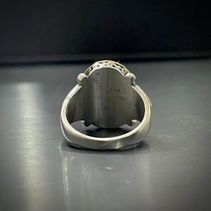 Black stone pure chandi ring for men Online In Pakistan