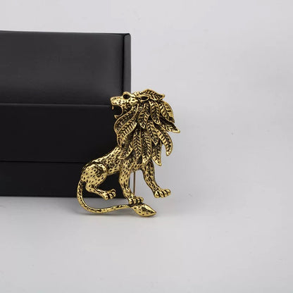 Lion King Brooch Gold