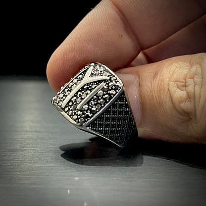 Cubical Zircon Square Turkish Ring For Men