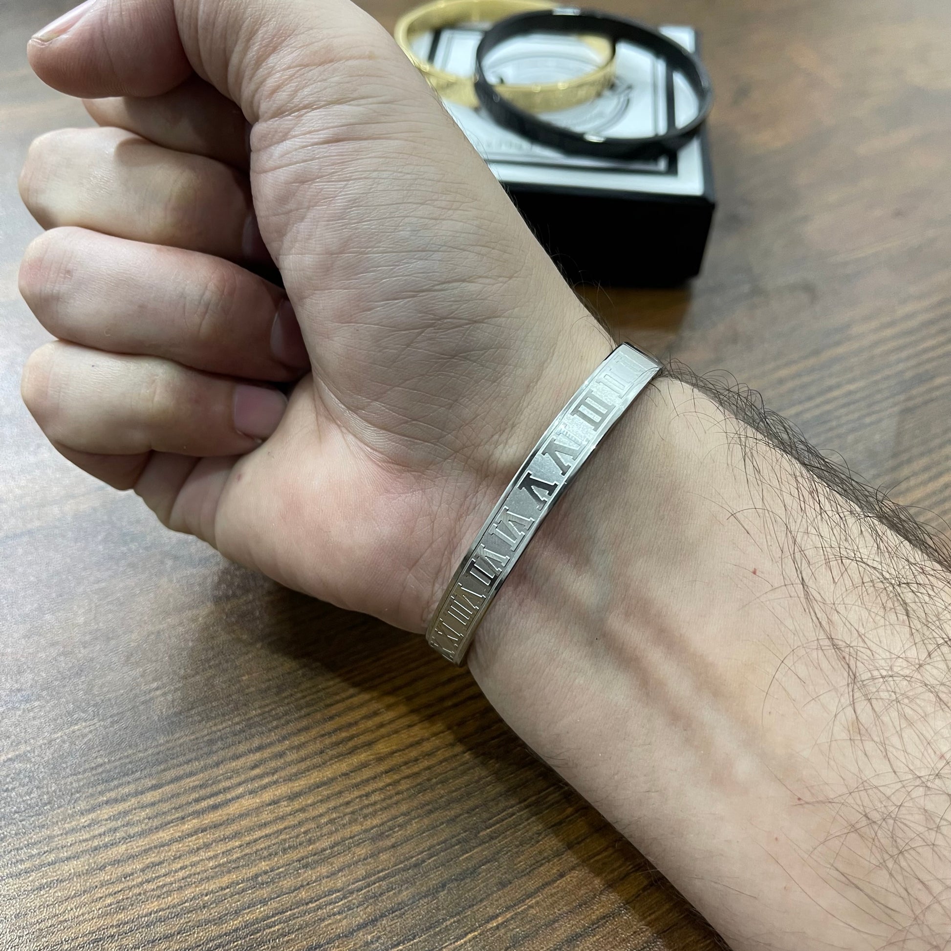 Royal Roman Numerals Silver Bracelet For Men – The Dapper Shop