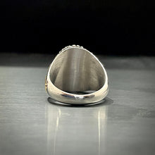 Load image into Gallery viewer, red stone italian silver ring for men in pakistan
