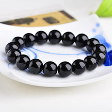Load image into Gallery viewer, 8mm Agate Black Beads Bracelet For Men Women