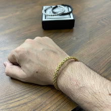 Load image into Gallery viewer, Stainless STeel Golden Cable Bangle For men In Pakistan