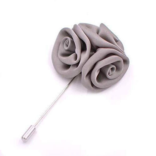 grey flower lapel pin brooch online in pakistan