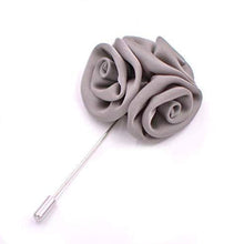 Load image into Gallery viewer, grey flower lapel pin brooch online in pakistan