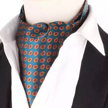 Load image into Gallery viewer, Zinc Sea Green Floral paisley ascot cravat tie neck scarf for men in pakistan
