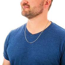 Load image into Gallery viewer, 3mm pure chandi neck chain for men price online in pakistan