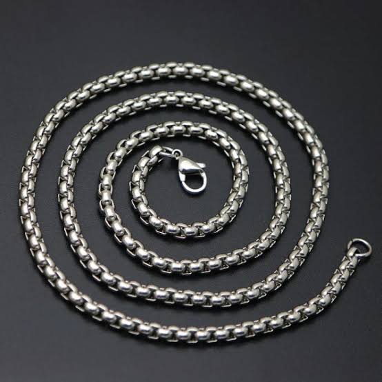 6mm Silver Box Chain Necklace For Men online in Pakistan