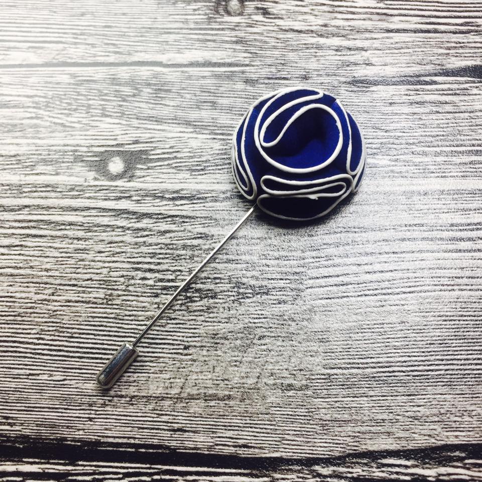 Blue Flower Lapel Pin